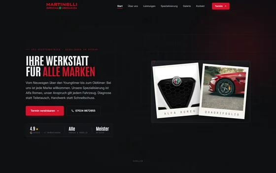 Website Martinelli KFZ-Werkstatt Wendlingen
