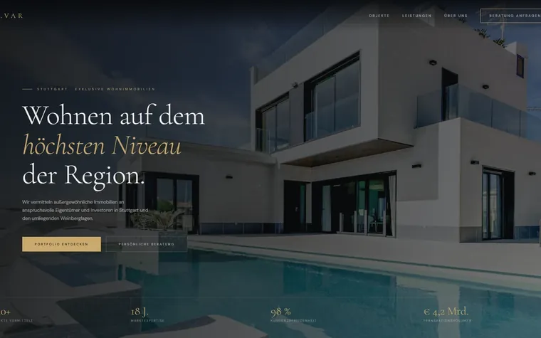 ALVAR — Website für Immobilien