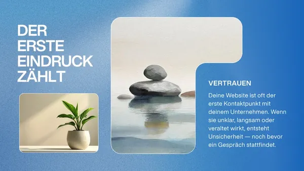Der erste Eindruck zählt — Vertrauen durch klares Webdesign