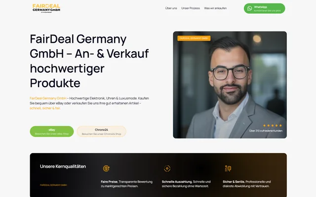 Bisherige Website von FAIRDEAL Germany GmbH