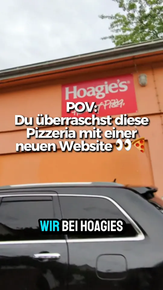 Vorschaubild: POV-Video: Übergabe der Website an Hoagie's Pizza